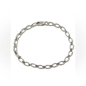Sterling Silver 925 Oval Link Bracelet 6.75”